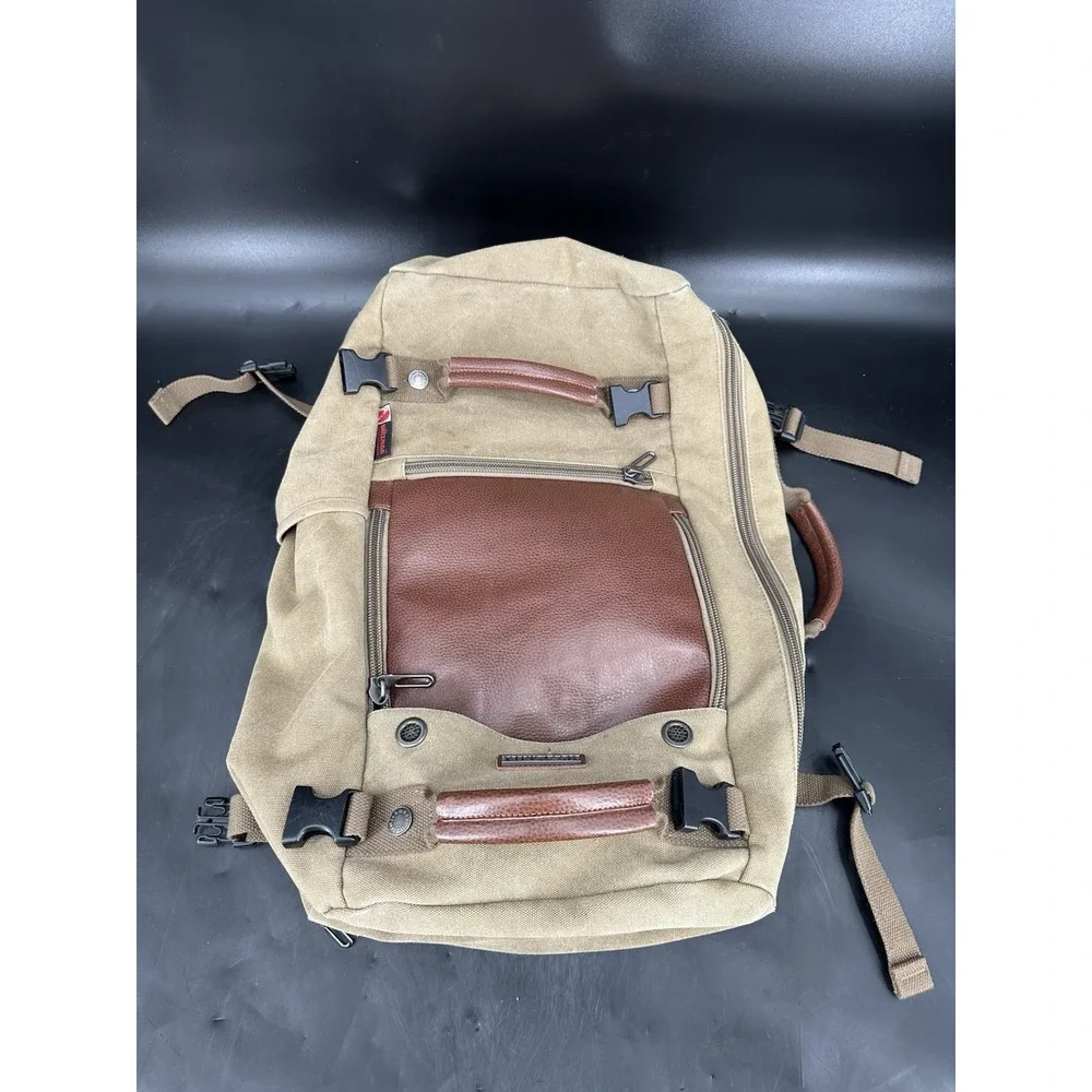Witzman Recreation Canvas Travel‎ Convertible Backpack Carryon Duffle Bag